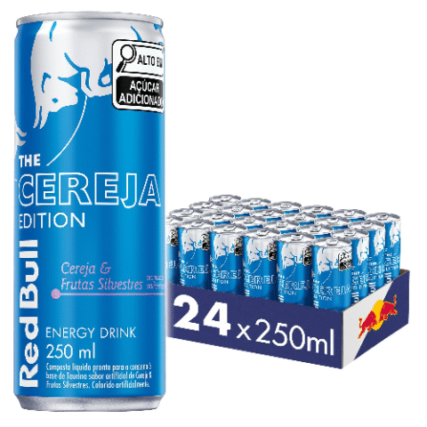 Pack de 24 Latas Energético Red Bull Energy Drink Cereja e Frutas Silvestre 250ml