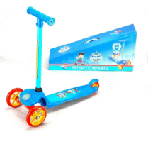 Patinete Infantil 3 Rodas Com Led Turma da Aventura Azul