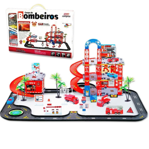 Pista De Carrinhos Hot Auto Posto Mega Compras