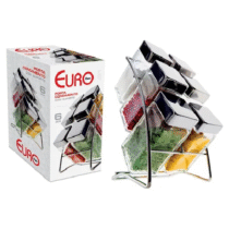 Porta Condimentos Square 6 Peças Com Suporte Euro