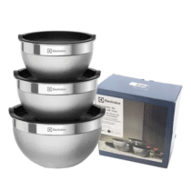 Conjunto de Bowls Tigelas de Inox com Tampa Plástica Electrolux
