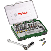 Bosch Kit de Pontas e Soquetes para parafusar com 27 peças
