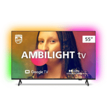 Smart TV Philips Ambilight 55″ 4K 55PUG7908/78, Google TV, Comando de Voz, Dolby Vision/Atmos
