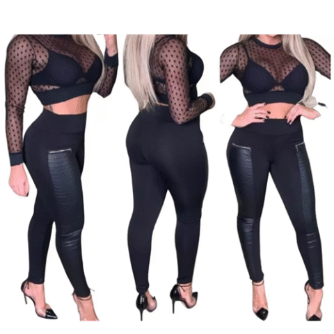 Calça Legging Montaria Gorgurinho Ziper Skinny Cirre