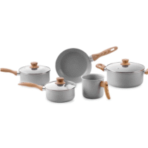 Jogo de Panelas 5 Peças Ceramic Life Easy Brinox Cinza