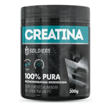 Creatina Monohidratada Pote 300g 100% Pura Soldiers Nutrition