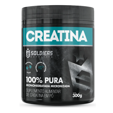 Creatina Monohidratada Pote 300g 100% Pura Soldiers Nutrition