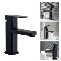 Torneira Monocomando Banheiro Bica Baixa Preta Fosca Inox