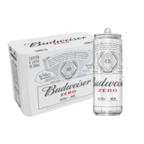 Pack com 8 Cervejas Budweiser Zero Álcool 350ml