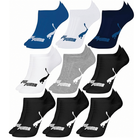 Kit 9 Pares de Meias Puma Sapatilha Cano Baixo Esportiva