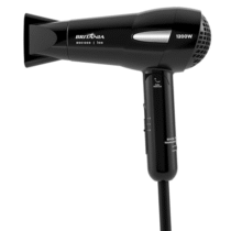 Secador de Cabelos Britânia BSC1200 Íon Tourmaline 1200W Preto Bivolt
