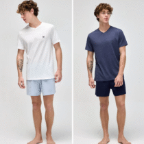 Pijama Masculino Curto Em Malha Hering