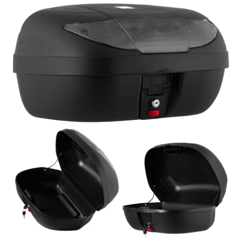 Bauleto para Moto Plástico Superior 45L Pro Tork Refletor Fumê