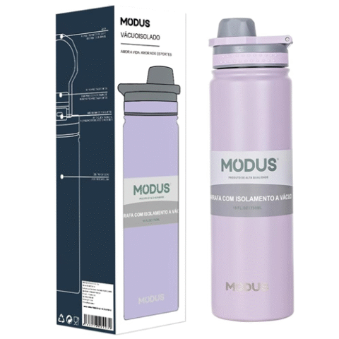 Modus Garrafa Térmica De 304 Aço Inox De Água Manter A Vácuo 750ml Roxo