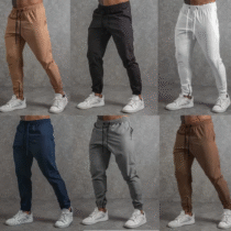 Calça Jogger Masculina Tactel Slim Fit Com Zíper