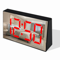 Relógio de Mesa LED Digital com Espelho e Alarme – 12/24h