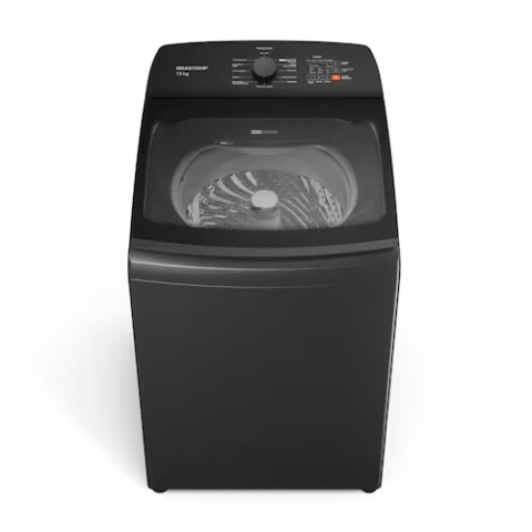 Máquina de Lavar Brastemp 13Kg Cinza Platinum com Ciclo Tira Manchas Advanced e Ciclo Antibolinha
