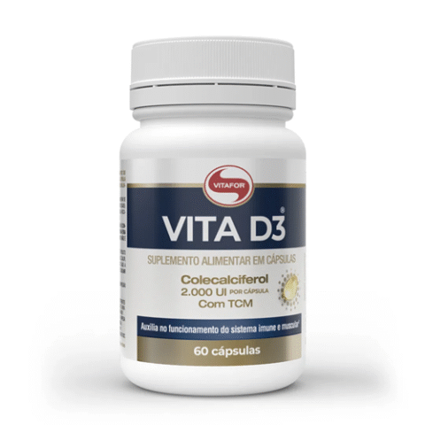 Vita D3 Vitamina D Vitafor 60 Cápsulas