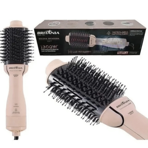 Escova Secadora de Cabelos Britânia Soft 4 Em 1 1300w