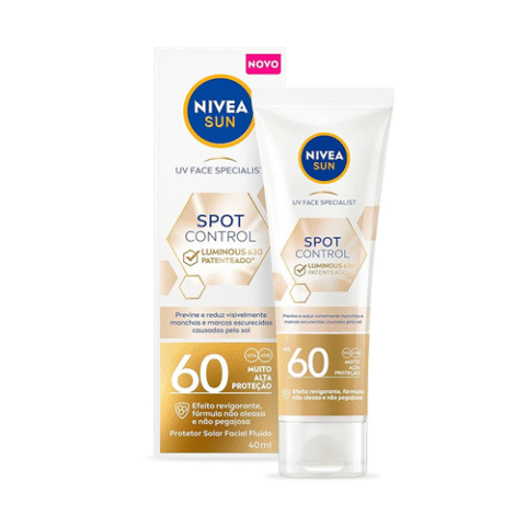 NIVEA SUN Protetor Solar Facial Fluido Spot Control Luminous 630 FPS60 40ml