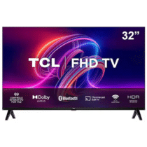 Smart TV LED 32″ Full HD TCL S5400AF com Android TV, Wi-Fi, Bluetooth, Controle Remoto com Comando de Voz