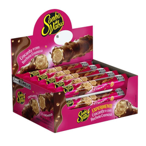 Stick de Wafer Recheado Sonho de Valsa 25g Display 15 Unidades