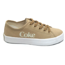 Tênis Coca Cola Original Feminino Newpoart Canvas Bege