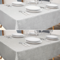 Toalha de Mesa 6 Lugares Retangular 2,00m Em Jacquard Admirare (8 cores)
