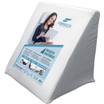 Travesseiro Triangular Encosto Anatômico Branco Fibrasca