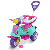Triciclo Infantil com Empurrador Avespa Maral Pink