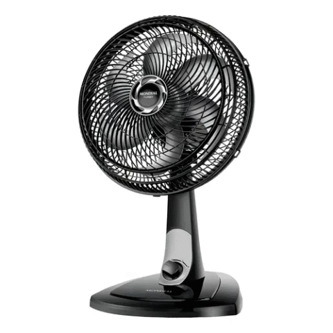 Ventilador de Mesa 30cm Turbo Mondial 60W 6 Pás Preto/Prata