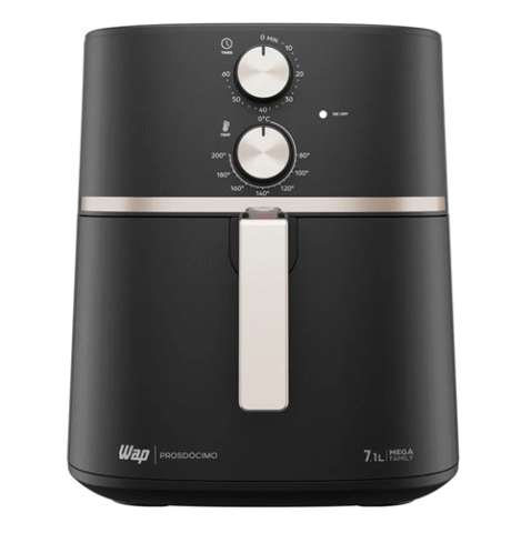 WAP Fritadeira Elétrica Air Fryer MEGA FAMILY 7,1L Preto