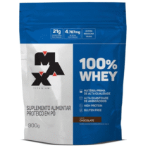 100% Whey Refil Chocolate Max Titanium 900g