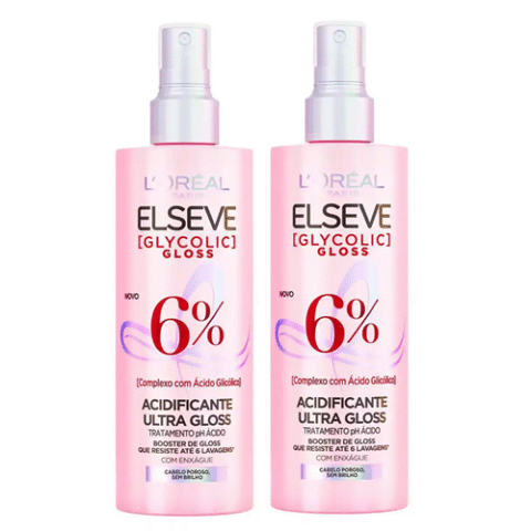 2 Unidades Spray Acidificante Elseve Glycolic Gloss 200ml