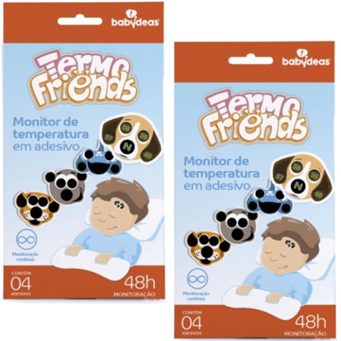 2 Unidades Termo Friends Adesivo Monitor de Febre BabyDeas