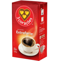 3 Corações Café Torrado e Moído Extra Forte 500g