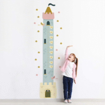 Adesivo de Princesas Régua de Crescimento Torre