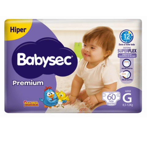 Babysec Fralda Premium Hiper G 60 Unidades