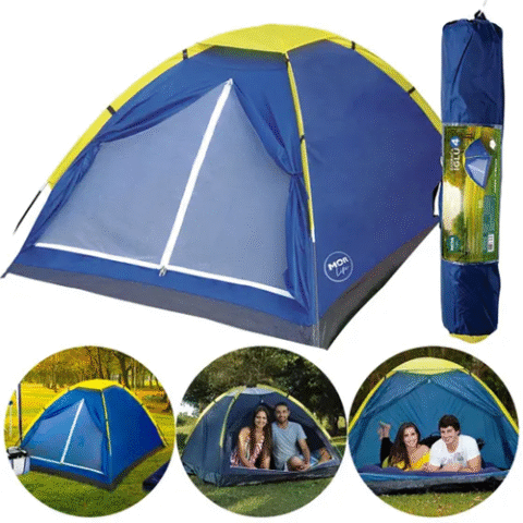 Barraca Camping Iglu para 3 Pessoas Azul Mor