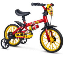 Bicicleta Aro 12 Mickey c/ Rodinhas Nathor