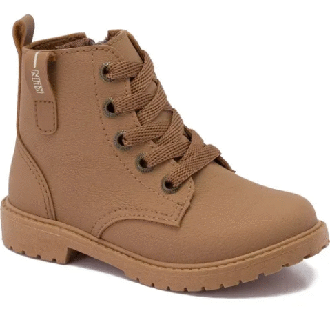Bota Klin Infantil Masculino Com Zíper Cadarço Original (2 cores)