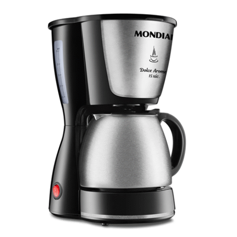 Cafeteira Elétrica Dolce Arome Mondial Com Jarra Inox 550W Preto/Prateado 110V