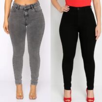 Calça Jeans Feminina Skinny Levanta Bumbum Cintura Alta Com Elastano