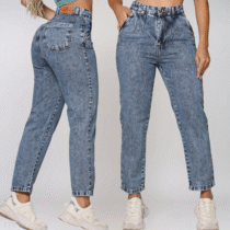 Calça Jeans Moom Luxo Feminina Cos Alto 100% .MM (2 cores)