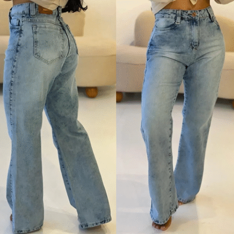 Calça Jeans Wide Leg Moda Feminina Premium ParFarm