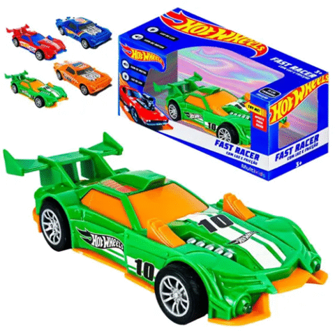 Hot Wheels Carro de Fricção Fast Racer Luz e Som Sortidos