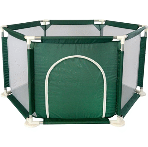 Cercadinho Infantil Hexagonal Desmontável Verde Eloria