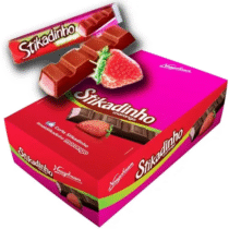 Chocolate Stikadinho Morango Neugebauer 32 Unidades 12g