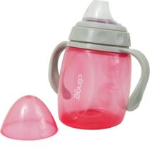 Copo Clingo Com Alças E Bico Em Silicone Colors Rosa