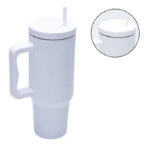 Copo Térmico Inox 1,2L Isolada a Vácuo de Parede Dupla com Canudo Branco